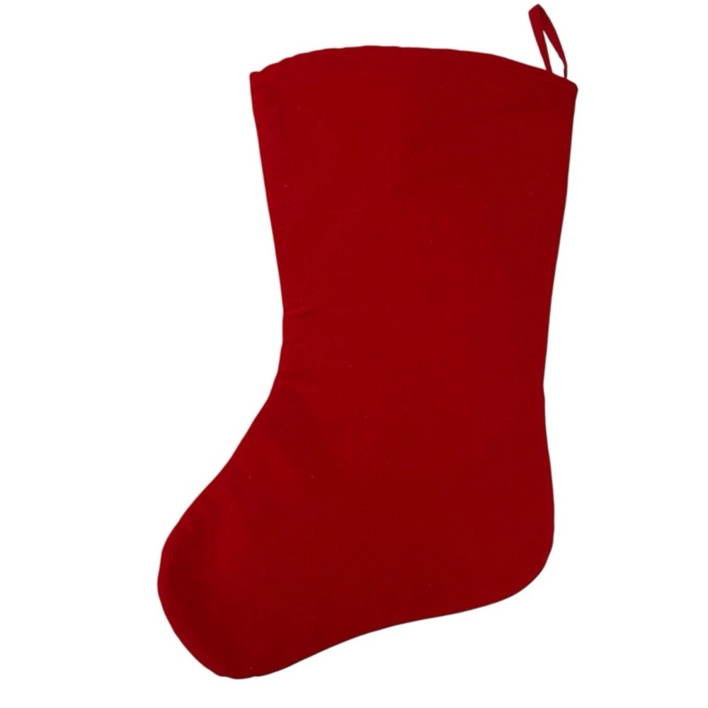 World Bazaars Teddy Bear Christmas Stocking  Velvet Plaid Red Green Gold Brown - Picture 2 of 3